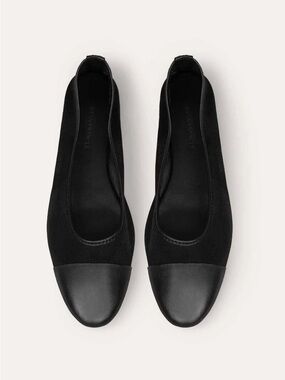 NIB Dear Frances Gala Shoe with Toe Cap Black Mesh and Leather Italian Size 39.5
